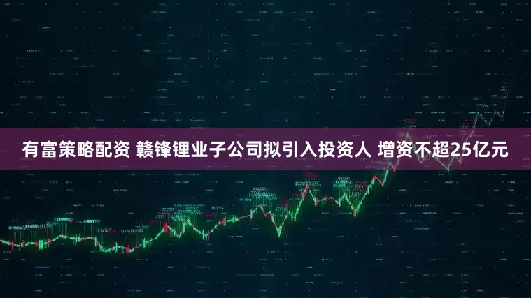 有富策略配资 赣锋锂业子公司拟引入投资人 增资不超25亿元