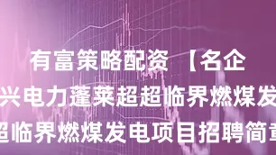 有富策略配资 【名企招聘】中兴电力蓬莱超超临界燃煤发电项目招聘简章