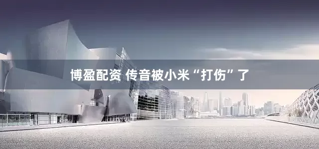 博盈配资 传音被小米“打伤”了